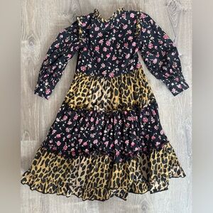 Scotch & Soda Black and Yellow Kids Casual Dress
